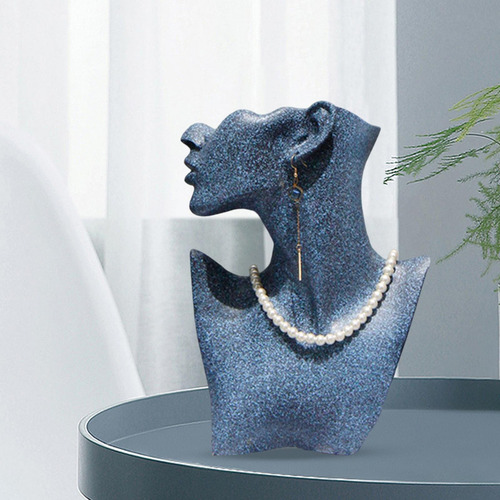Estante De Accesorios De Busto De Collar Con Pendientes