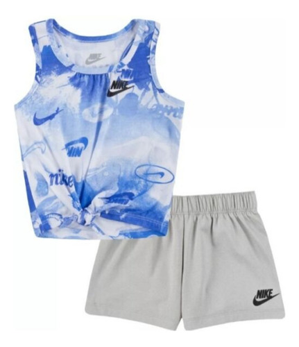 Nike Tank Shorts Summer Lot Blue Jersey