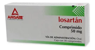 Losartán 50 Mg Con 30 Comprimidos