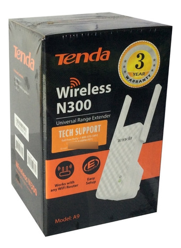 Extensor De Cobertura Wi-fi N300 A9 Tenda