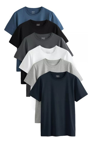 Pack De 06 Polos Cuello Redondo 100% Algodón