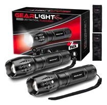 Comprar Linterna Táctica Led Gearlight S1000, 2 Unidades, Zoom, 5 Mo