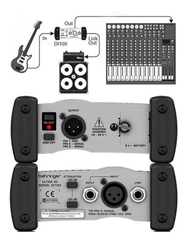 Imagen 6 de 8 de Caja Directa Activa Behringer Ultra-di Di100