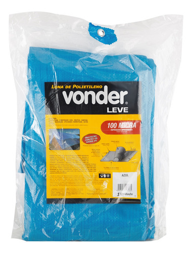 Lona Azul 12x10m 100 Micras Vonder Leve