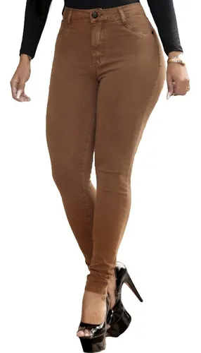 Cal a Feminina Marrom Cintura Alta C Lycra Carmen Carmenere