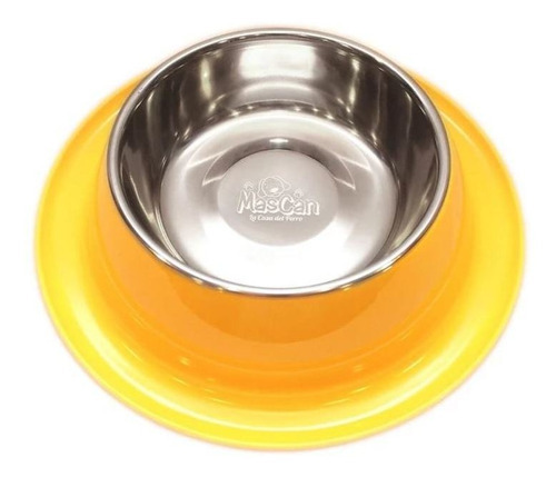 Plato Melamina Anti-hormigas Amarillo Para Perro S Mascan Color Amarillo