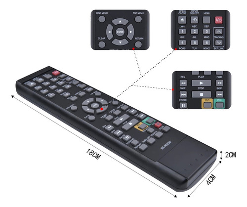 Mando A Distancia Se-r0295 Para Grabadora De Vídeo Toshiba