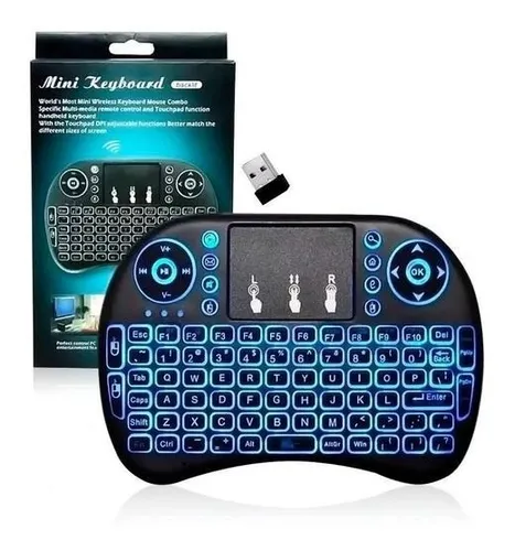 Mini teclado de control inal mbrico para Smart TV Box PC rat n