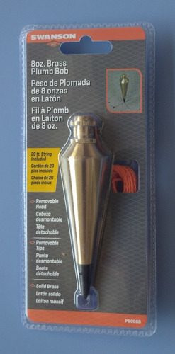 Peso De Plomada Swanson Tool De 227 Gramos En Laton