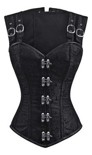 Corset Victoriano Dama Gotico Steampunk Antiguo Boton