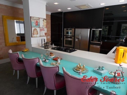 Imagem 10 de 15 de Penthouse Tamboré: Finíssima Decoração: Porteira Fechada - Es336k