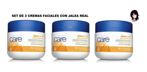 Set De 3 Cremas Faciales Avon Care Jalea Real 100 G C/u
