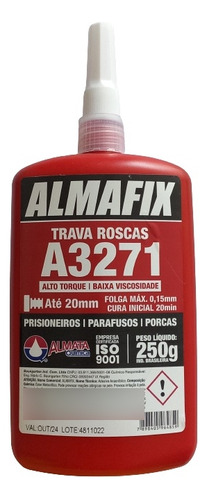 Cola Trava Rosca Almafix 250g Alto Torque Frete Grátis