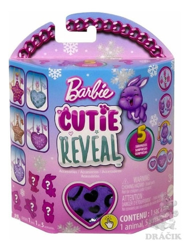 Barbie Cutie Reveal Pet Mascotas Morado + 5 Sorpresas Mattel