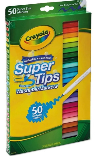 Imagen 3 de 7 de Crayola Super Tips 50 Unidades Marcadores De Tinta