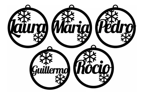 comprar Esfera Personalizada Navideña Mdf 10cm - Navidad Nombre Pino