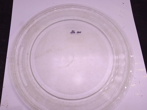 Plato Plano Para Horno De Microondas Grande ...36 Cm De Diám (Usado)