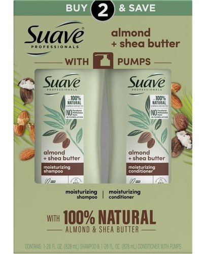  Suave Almond Shea & Butter Shampoo Y Acondicionador (828ml)