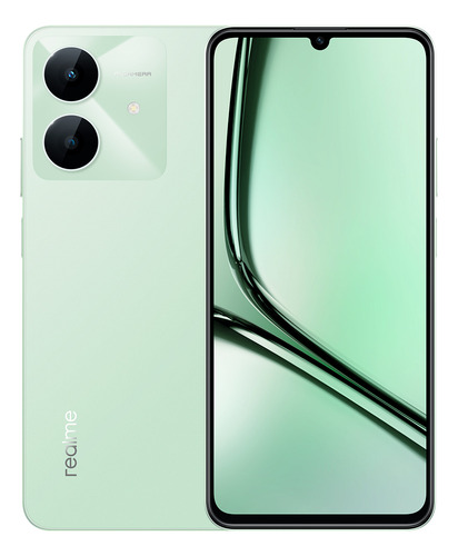 Realme Note 60x, doble SIM, verde, 128 GB de almacenamiento, 4 GB de RAM, 4G/LTE, LCD IPS de 6,74 pulgadas, batería de 5000 mAh, juegos y teléfono móvil resistente.