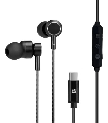 Audífonos Hp Type-c Con Manos Libre Dhh-1127 Pro Black Usb C