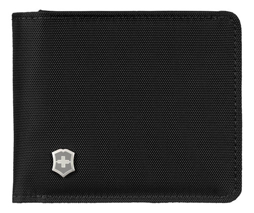 Billetera Bi-fold Negro Con Monedero