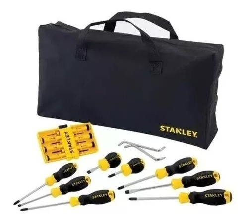 Set Juego 16 Destornilladores + Bolso Stanley Stmt62616la