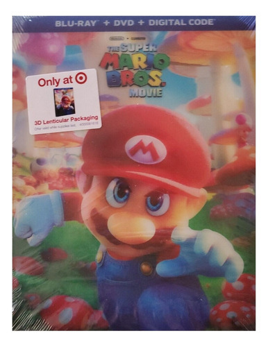 Super Mario Bros Target Lenticular Pelicula Blu-ray + Dvd