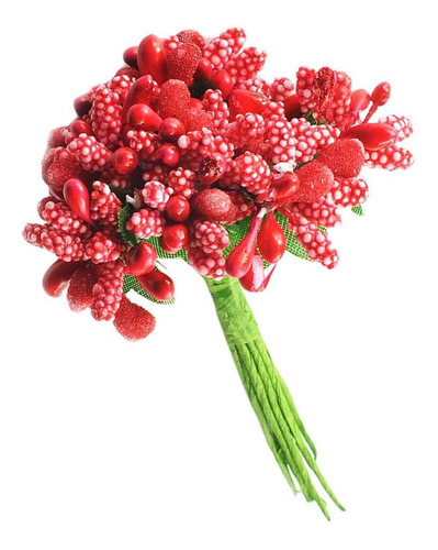 2 Um Pistola De De Flor Artificial 12pcs Para Vermelho