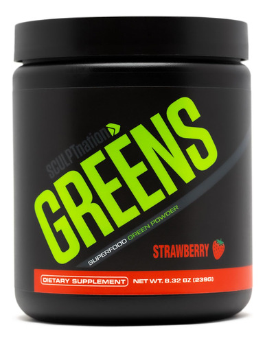 Sculpt Nation By V Shred Greens Strawberry - Mezcla De Polvo