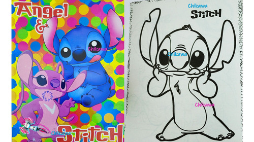 20 Libro Para Colorear Stiich + 20 Cajitas Crayones (8) :)