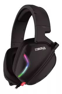 Auricular Gamer Pro Soul Future Sound XH150 Color Negro Microfono Luces Led Pc Compatible Ps4 Soul Future Sound XH150 Color Negro