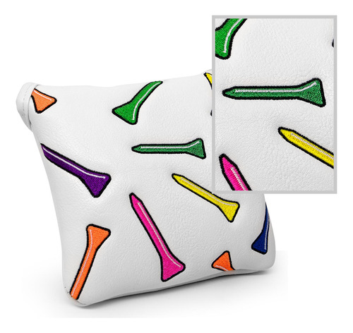 Cuero Golf Mallet Putter Talla Única Cuadrado 12,5x12cm