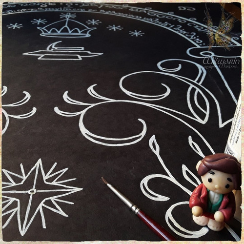 Imagen 3 de 6 de Lámina Lord Of The Rings Mapa Tierra Media Pintado A Mano