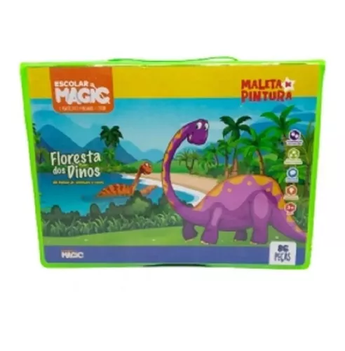 Maleta De Pintura Infantil Floresta Encantada 42 Peças Magic Kids