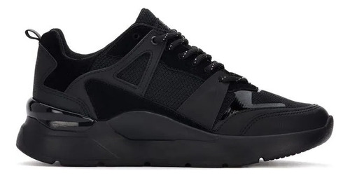 Tenis Urbano Sneaker Negro Andrea Dama 2990248