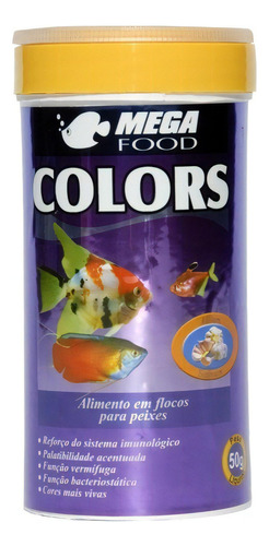 Alimento Em Flocos Para Peixes Colors 50g - Mega Food