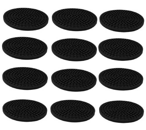 Posavaso pack x 12u Casa Grande Casagrande Emborrachados Porta Copos Esteira Fixa Copo negro