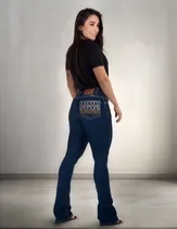 Comprar Calça Fem Lycra Boot Cut Bordada Miss Me M50363b