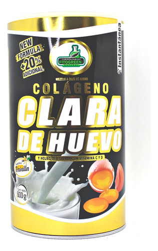 Colageno Con Clara De Huevo Y Stevia 500gr Fitogreen