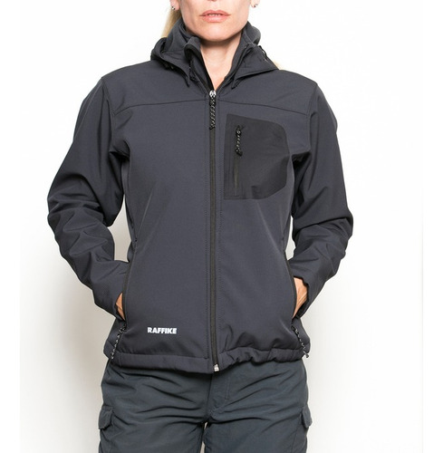 Campera Softshell Raffike Ciclon C/ Capucha Wms