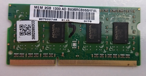 Memória Para Notebook 2gb Ddr3 / 12800s / 10600/ 1333