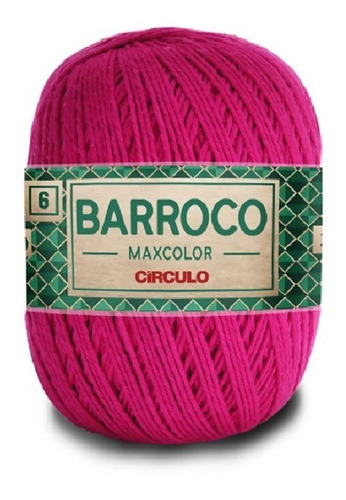Barbante Barroco Maxcolor 6 Fios 200gr Linha Crochê Colorida Cor Pink-6133