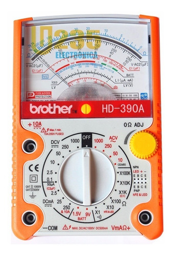 Multimetro Analogico Brother Hd-390a Tester Profesional