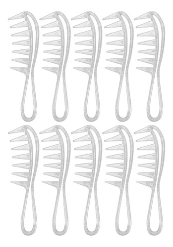 Peine De Dientes Anchos, Mango Ergonómico, Portátil, 10 Unid