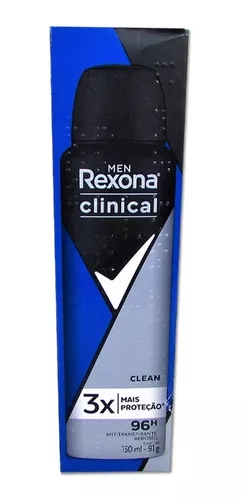 Desodorante Antitranspirante Aerosol Rexona Men Clinical Clean 150ml