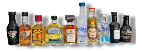 Colección Miniaturas De Alcohol (10 Unidades)