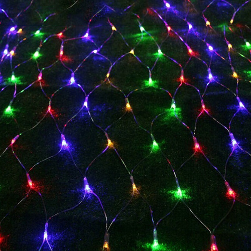 Imagen 3 de 3 de Red De Luces Led Colores 240l 3x3 Mtrs Luces Navideña Rombo