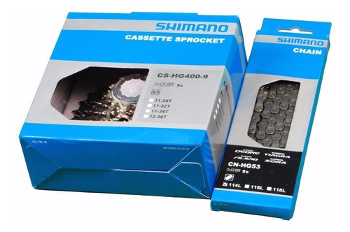 Cassete Shimano Alivio Hg400 9v 12-36 + Corrente Hg53