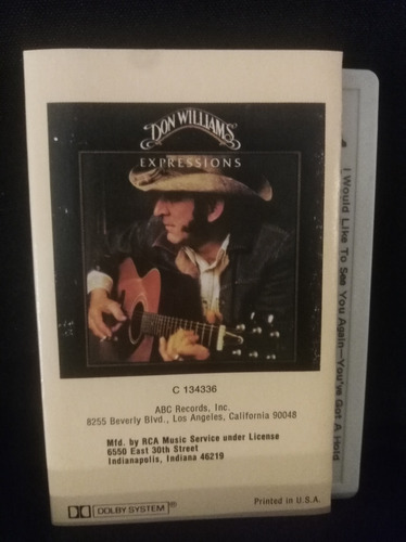 Cassette Don Williams Expressions Made In Usa