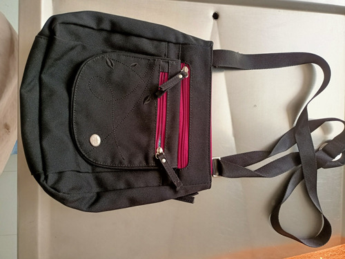 Bolso Se Mano Cruzado Bandolera Marca Haiku Negro Y Aqua 